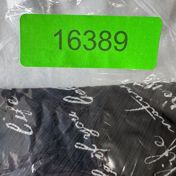 Tamara H women's Script Print Layered‎ Semi-Sheer 3/4 Sleeve Blouse Black 3X - Picture 14 of 14